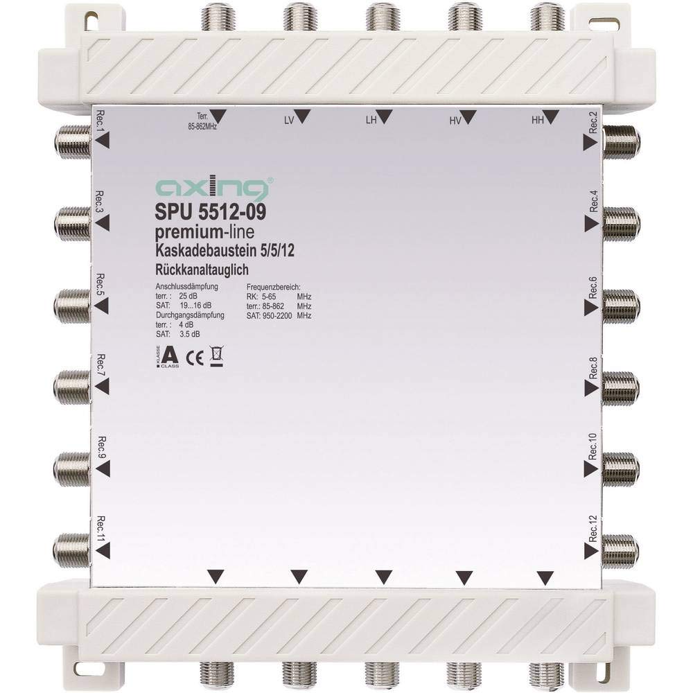Axing SPU 5512-09 5-in-12 Cascade Unit for Satellite Multiswitch - Silver