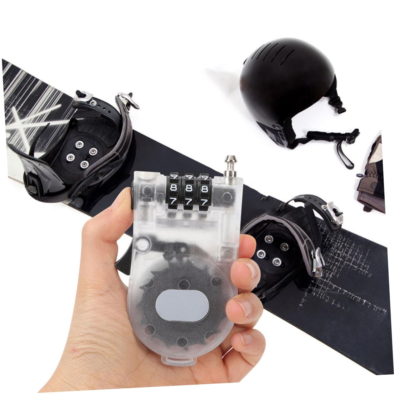 Toddmomy Mountain Bike Locks 2 Pack Snowboard Safety Locks Style 3 Combination Sports Supply