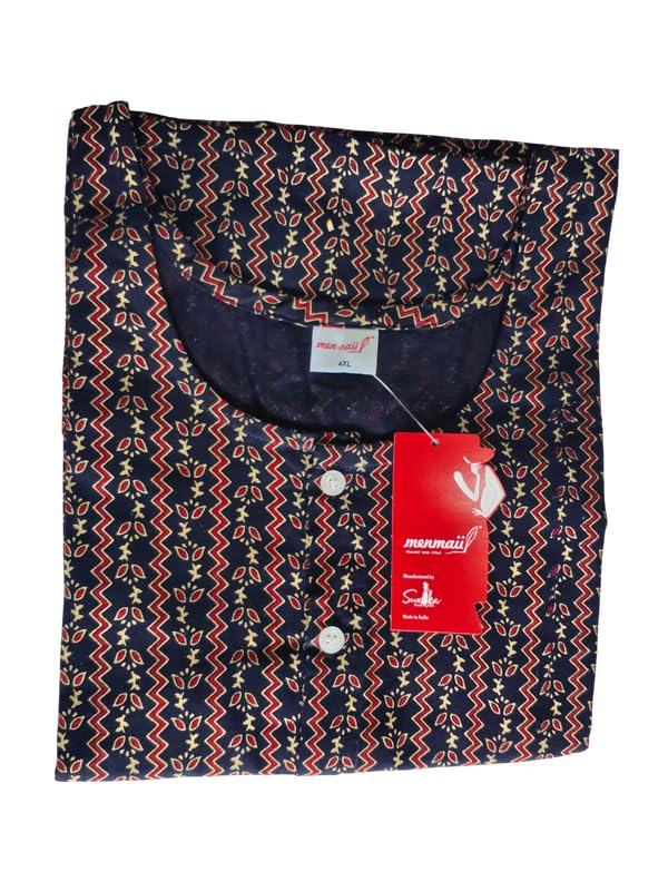 Image of MENMAII Women's [L-4XL] Full Open /Front Buttoned [a Kind of Adaptive Clothing] Multipurpose Nighty for Maternity /Pregnancy /Elderly /Patient /Feeding /Hospital Purpose Nighty Calf Length