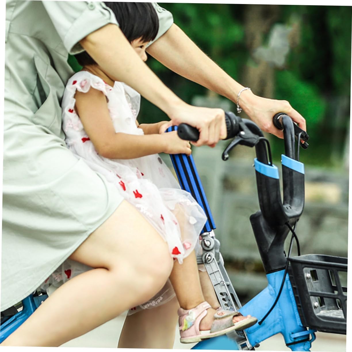 YARNOW Boy Girl Seat for Bike Front Mount Easy Assembly Safe Comfortable Foot Rest Craftsmanship