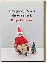 Bold & Bright - Hilariously Funny Christmas Cards - 'Grumpy F*ckers' - Cheeky Seaonal Xmas Cards - For Him Men Dad Husband Partner Friends - Festive Humour