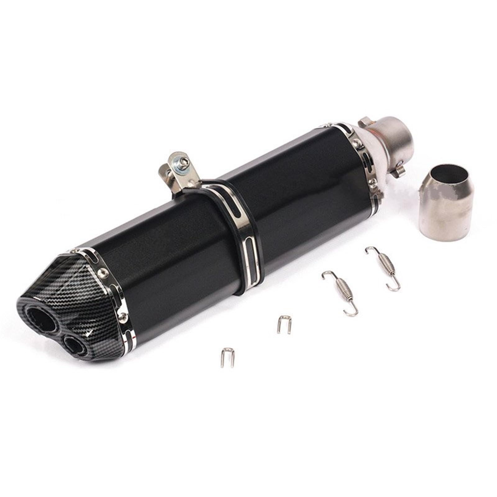 Marmitta Moto Silenziatore Universale Tubo Scarico Moto 470MM No DB Killer Tubo Scarico 51MM Per Per MT07 Tubo centrale scarico(Color:1)