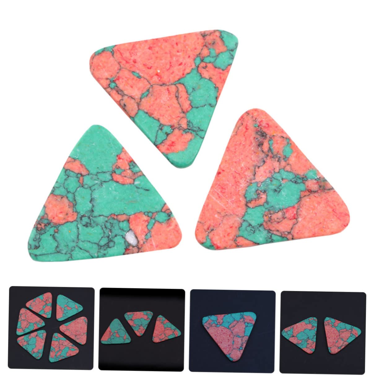 15stücke Teiliges Gitarren-plektrum Aus Grünem Edelstein Ergonomische Fingertip Picks Für Akustikgitarren Langlebig Und Verschleißfest Für Musiker Und Gitarrenliebhaber