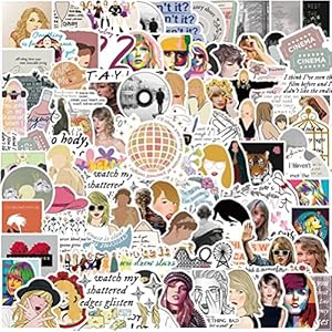 Singer Taylor Alison Swift Stickers Decal 50PCS, Waterproof Durable Trendy Vinyl Laptop Decal Stickers Pack for Teens…