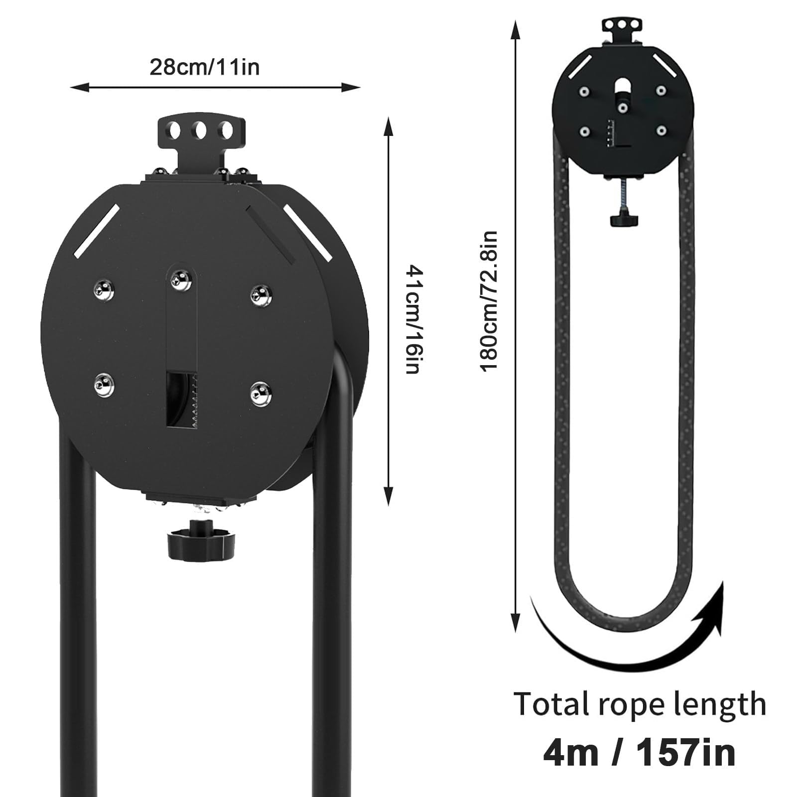 Endless Rope Trainer Machine per palestra e casa, sistema di resistenza regolabile con anello in nylon da 4 m, per allenamento fisico e allenamento