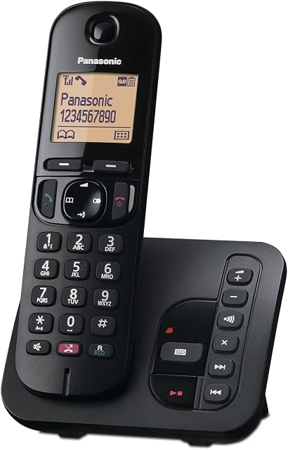 Panasonic KX-TGC260 Digital Cordless Phone: 18-min answering machine, dedicated call block button, an easy-to-read dot-matrix display and a hands-free speakerphone