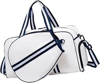 シューズコンパートメント付きスポーツジムバッグ ドライおよびウェットポケット 女性用 男性用 ピックルボール パドルトートバッグ 女性用 男性用トートバッグ