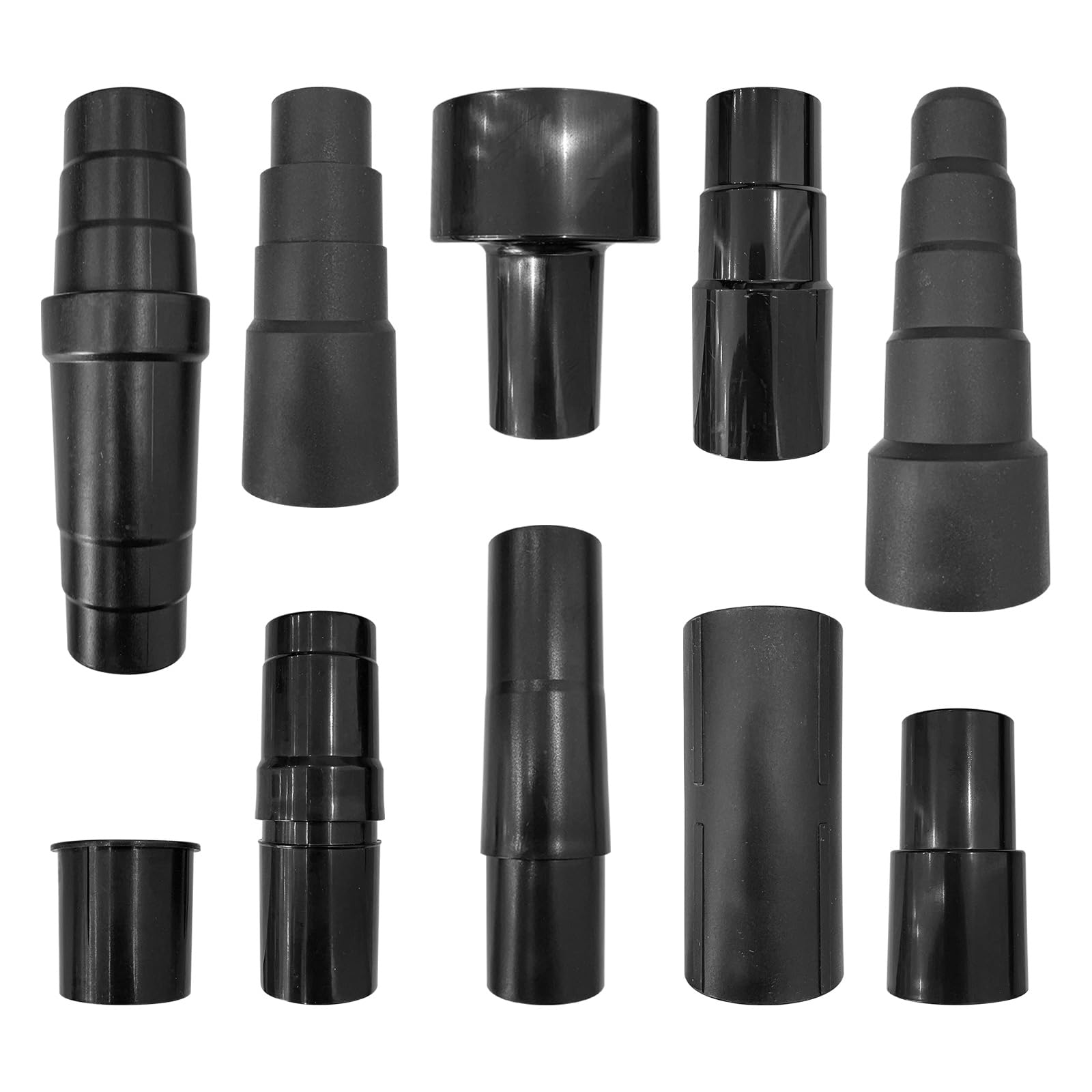 Juego de 10 adaptadores universales de manguera de vacío para aspiradora ShopVac de 1-1/4 pulgadas a 1-3/8 pulgadas a 1-1/2 pulgadas, reductor de 32 mm a 35 mm; 32 mm a 38 mm, 32 mm a 45 mm, 1 3/8 a 1