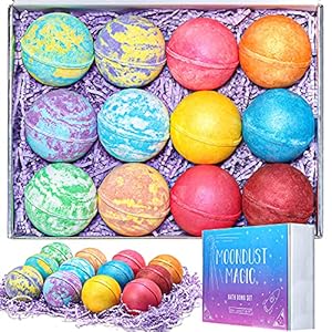 SPA Luxetique Badbommen, cadeauset, 12-delige set, luxe cadeau voor vrouwen, badbommen, cadeauset, kerstcadeaus