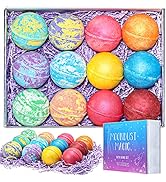 Bath Bombs Gift Set - Spa Luxetique Bubble Bath Bomb for Women, 12 Pcs Large 5oz Fizzies Bombs Ri...