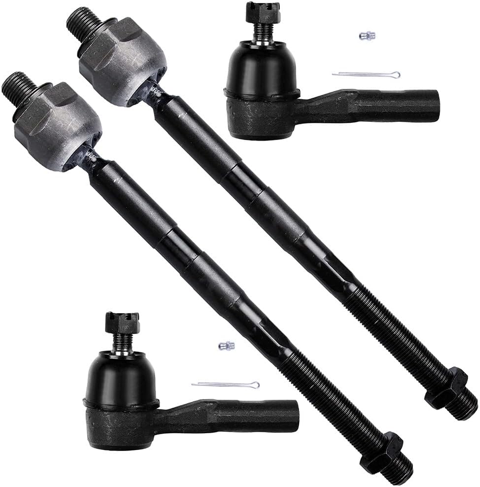 SCITOO 4pcs Front Suspension Kit Inner Tie Rod Ends Outer Tie Rod Ends Fit 2006-2012 For Chevrolet Colorado 2006-2012 For GMC Canyon (2WD RWD Coil Suspension Models)