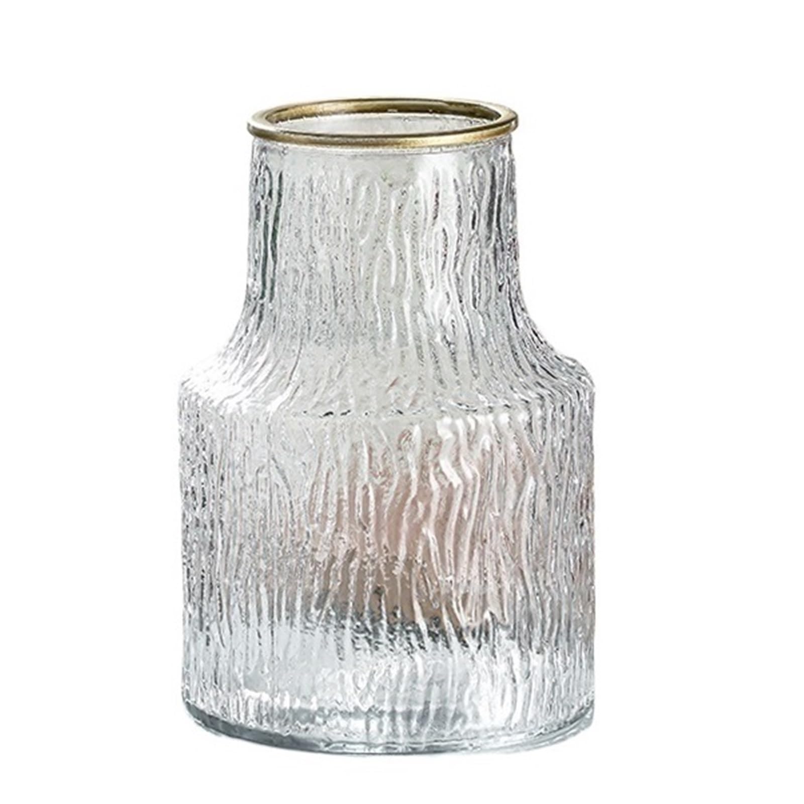 QuxetlRyz Glass Hydroponic Vase Transparent Glass Vase Large Mouthed Living Room Bedroom Desktop Hydroponic Flower Arrangement Home Decoration Vases(Transparent L)
