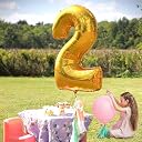 Prokart 16inch Birthday Foil 6 Number Helium Balloon Party Decoration Silver Pack of 1 | 6 No. Balloons Birthday/Anniversary | Six Number gallery image