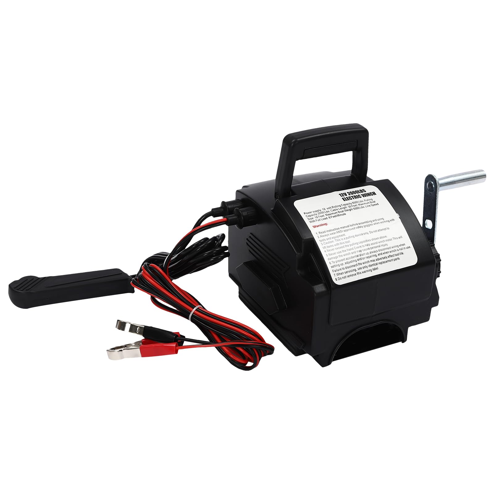 Seilwinde 12V Elektrischer Seilzug Rollkraft 6000lbs; Schwimmende Ziehkraft 5000lbs Handseilzug 907kg Nennkraft Seilwinde für Auto 1,8 m/s Winch einfach zu handhaben Flaschenzug Winde