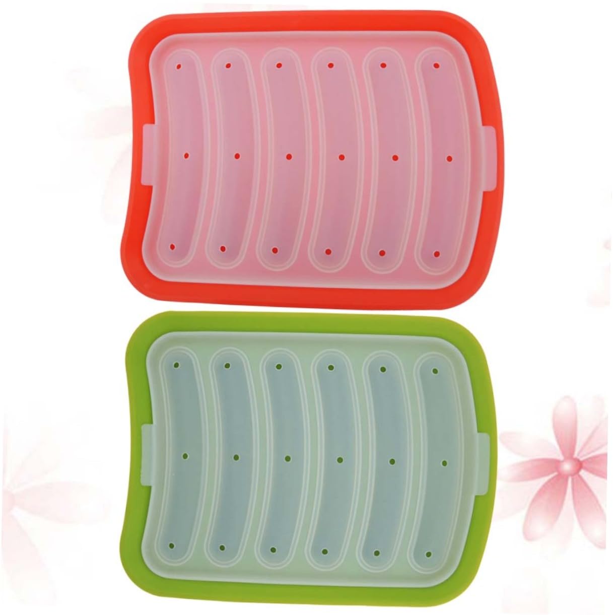 GRIRIW Silicone Sausage Mold Set 6pcs Set Random Sturdy Easy to Use for Sausage Ham Hot Dog Making