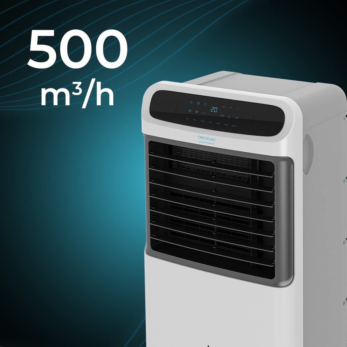 Cecotec EnergySilence 3500 Refroidisseur Par évaporation Cool Compact 65 W Reservoir 35 L 3 Vitesses Oscillation Of 70 Roulettes Multidirectionnelles 2 Refroidisseurs Inclus 83194355