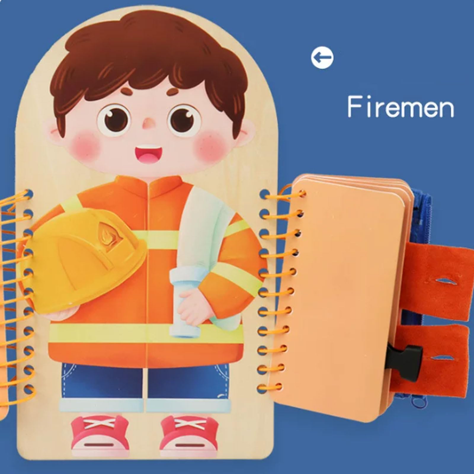 Drewniana tablica do ćwiczenia ubierania Montessori