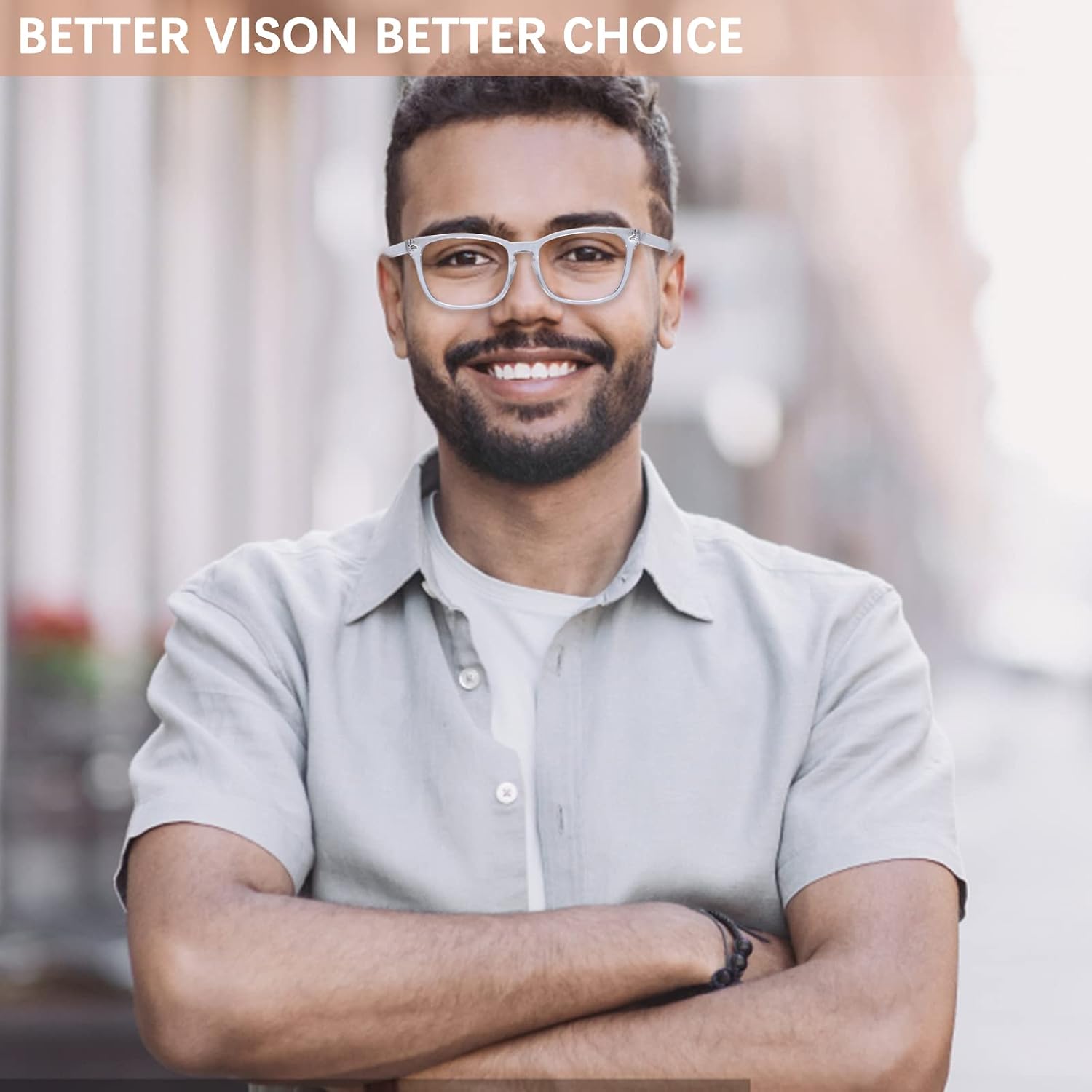 3 Pack Progressive Multifocus Reading Glasses Blue Light Blocking Men Women Spring Hinges Square Computer Readers (3 Mix Color, 1.25)
