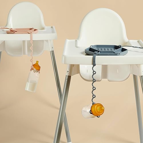 Miniatura 6 de Fun Strap - Correa de seguridad de juguete, silicona elástica de grado alimenticio, no más juguetes, botella y chupete caída del piso del cochecito,