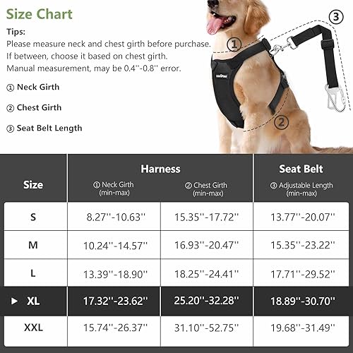 Miniatura 106 de VavoPaw Dog Seat Belt, Safety Vest Dog Car Harness with Adjustable Buckle Dog Seat Belt for Vehicle Nylon Pet Safety Seat Belts Heavy Duty(M, Blue)