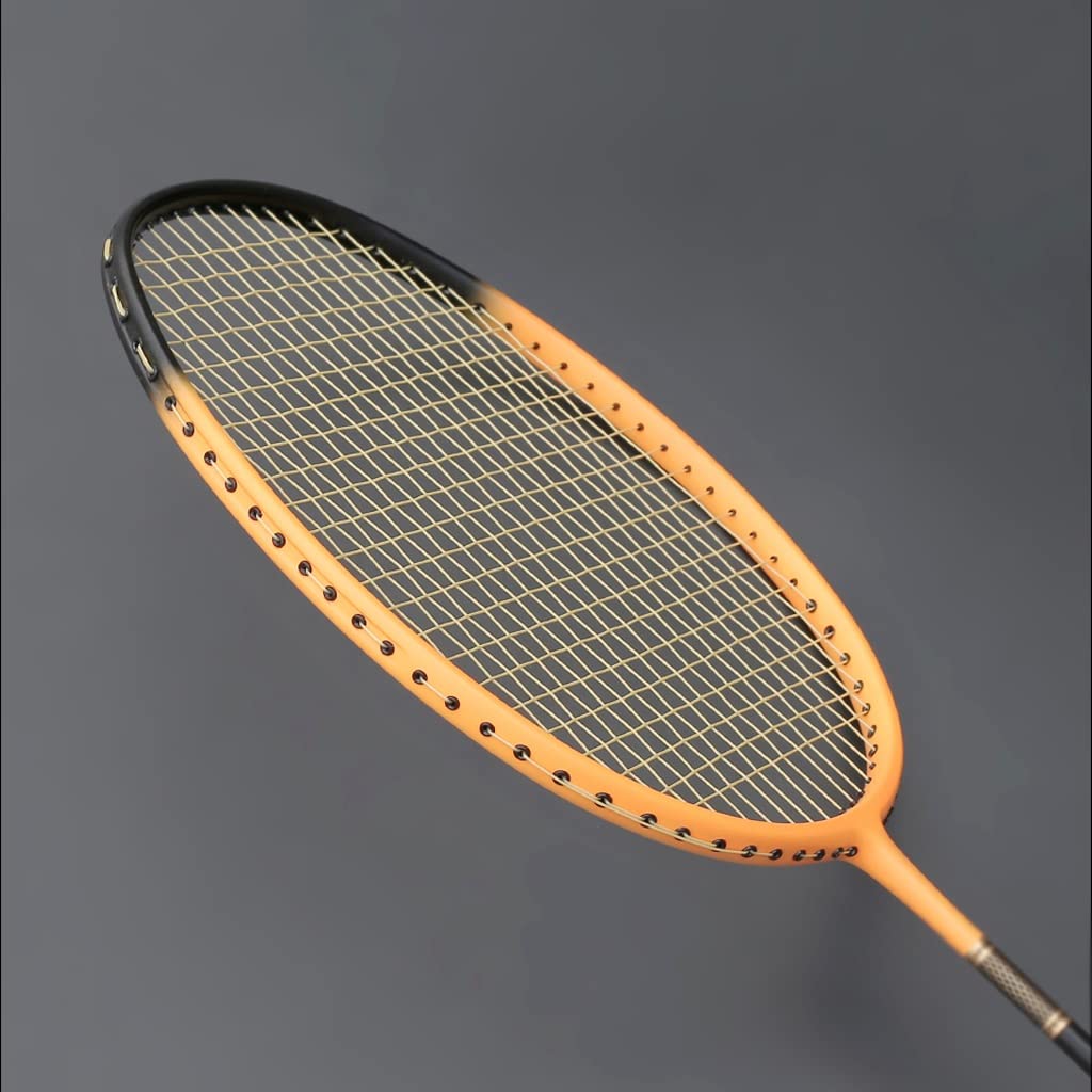 Carbon Fiber Badminton Rackets Strungs 5U 75g Max Tension 30LBS Professional Racqeut Sports For Adult Bags