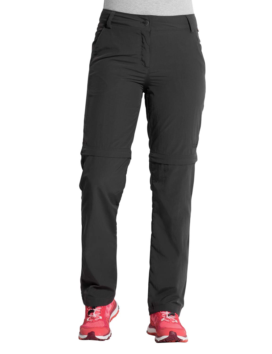 Jack Wolfskin - Pantaloni da Ragazza Marrakech Zip off Pants Protezione UV Outdoor ad Asciugatura Rapida per Il Tempo Libero e da Viaggio, Bambina, Pantaloni, 1503642-6350042, Phantom, 42