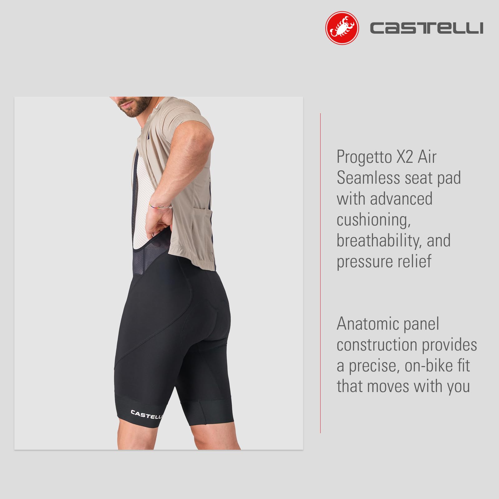 CASTELLI Herren Endurance 4 Trägerhose, Rennrad-Trägerhose, Sitzpolster und Endurance-Evolution-Gewebe für Langstreckenkomfort
