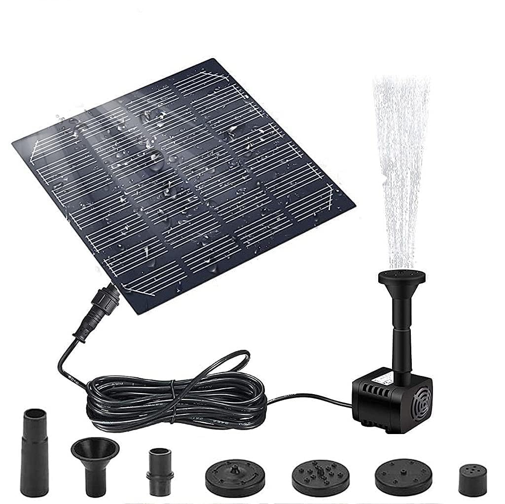 Ubervia Solar Fountain for Garden, Home and Bird Bath - 1.5W Solar Panel Pump, 190L/H Flow - Free-Standing Floating, Pack of 1-image-39