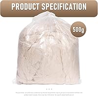 Vista 2 de ATROPOS Relleno de algodón natural de fibra de bateo de algodón peinado para relleno de almohada, relleno de algodón blanco (1.1 lb)