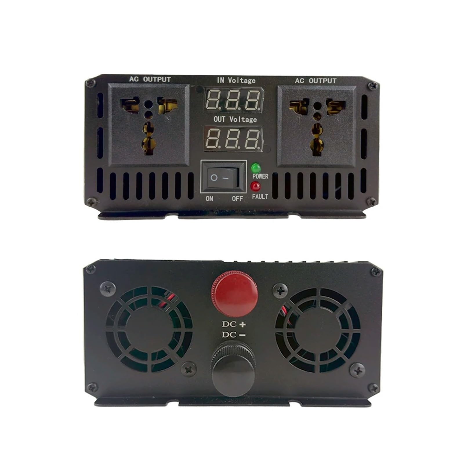 Inversores Solares Coche 5000 W con Doble Pantalla Digital Onda Sinusoidal Pura 12 V CC 24 V 48 V 60 V 72 V CA A 110 V 220 V CA(12V,220V-230V(50HZ),Europe)