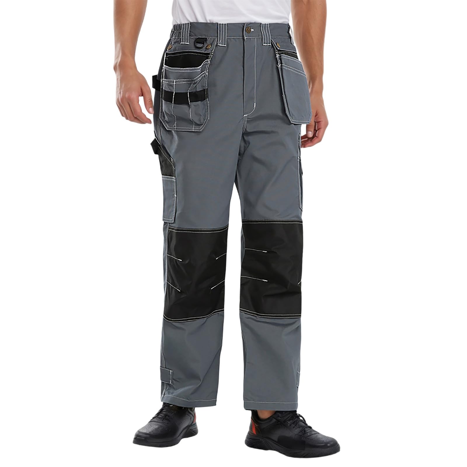 Generico Pantaloni Cargo Uomo Autunnali Primaverili con Tasche Multiple Resistenti Ideali per Lavoro Cantiere E attività all Aperto Pantalone Uomo da Lavoro Professionale