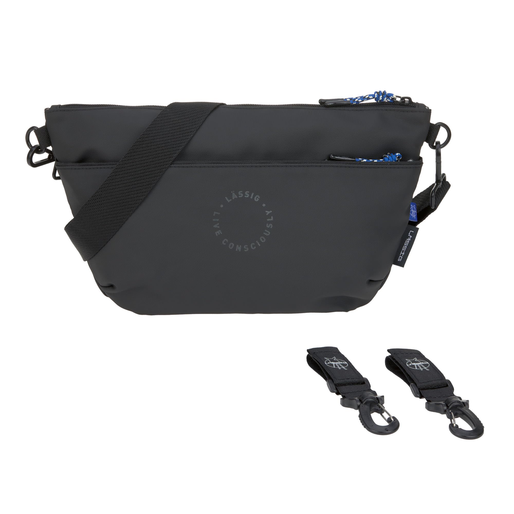 LÄSSIG Organizzatore per carrozzina da bambino borsa a tracolla borsa per carrozzina con attacco per carrozzina/Buggy Bum Bag black
