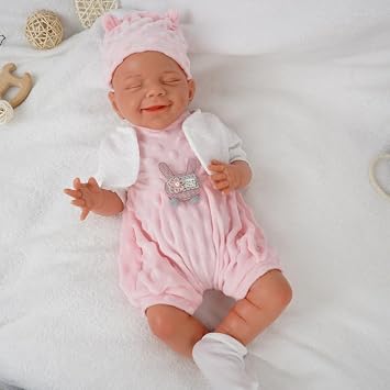 Girl 18 Inch, Full Silicone Baby Doll, Realistic Baby Dolls, Realistic Veins & Pose, Not Vinyl, Reborn Baby Dolls Silicone Full Body, Gift Set