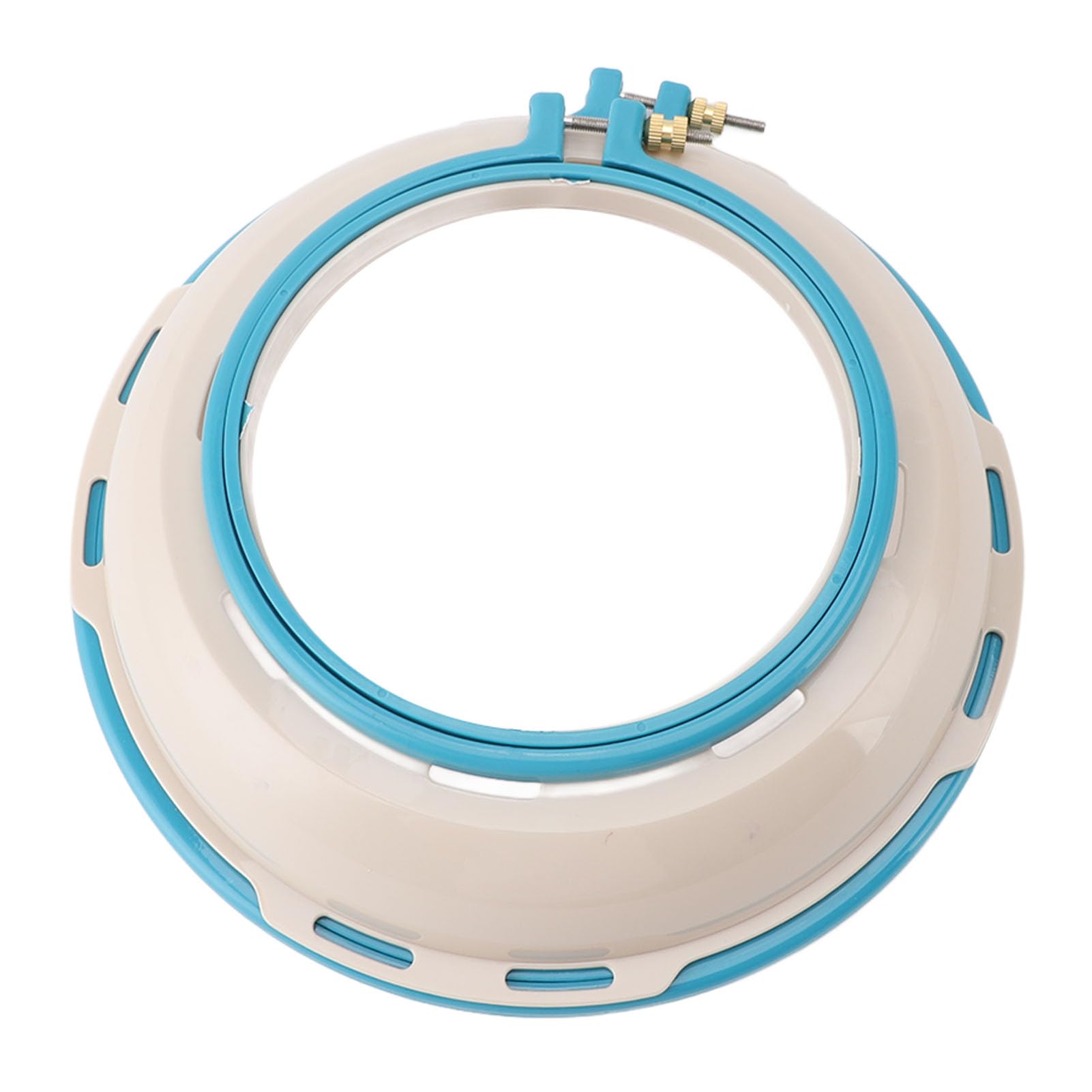 Embroidery Stand Hoop 16.5cm 25cm Double Sided Punch Needle Frame - Universal for Cross Stitch and Quilting (1)