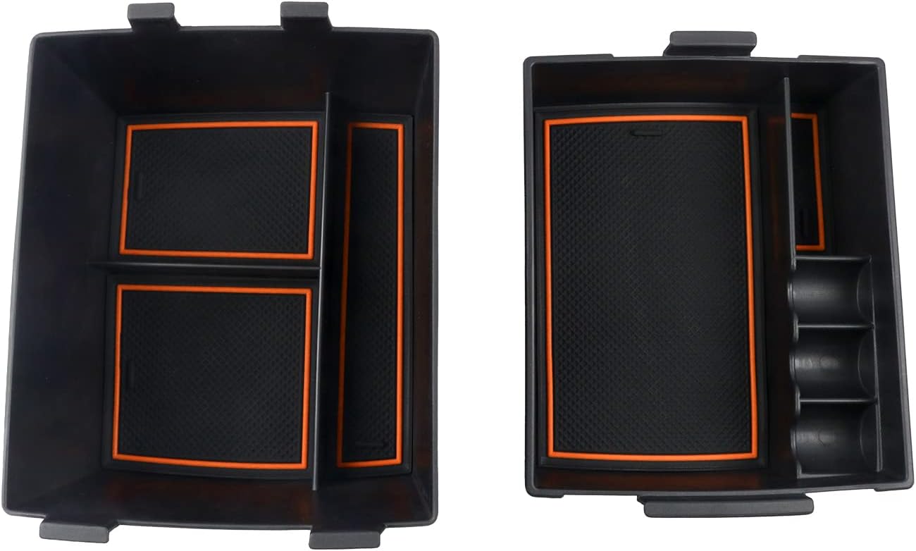 LFOTPP Car Center Console Organizer Tray Glove Box for 2022+ Maverick Sunglasses Holder Secondary Storage Box 2 Pack Orange