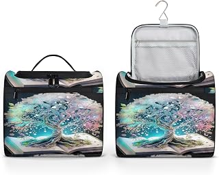 Bolsa de higiene pessoal suspensa para mulheres, árvore da vida, bolsa de lavagem de viagem de grande capacidade, bolsa de maquiagem portátil para árvore da vida, bolsa de banheiro à prova d'água, bolsa de banheiro para cosméticos, acessórios essenciais, Multicor