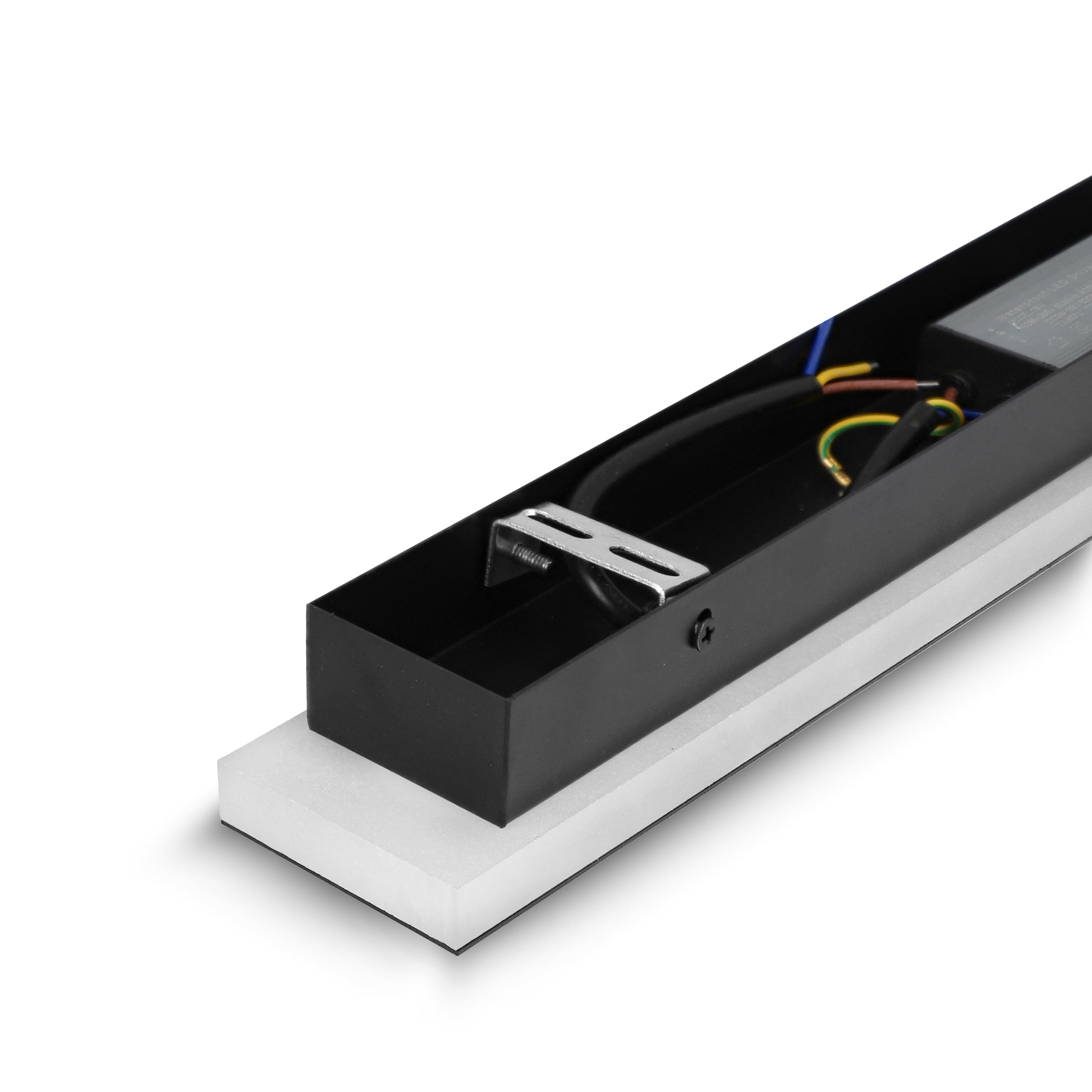 SmartLED Wandleuchte Schwarz Wasserdicht IP65 Metall-Polycarbonat-PC Außen LED für Gärten, Terrassen, Schlafzimmer, Wohnzimmer Innen, 80cm/25w, Neutrales Licht, 1820 LM (Länge 80 cm)