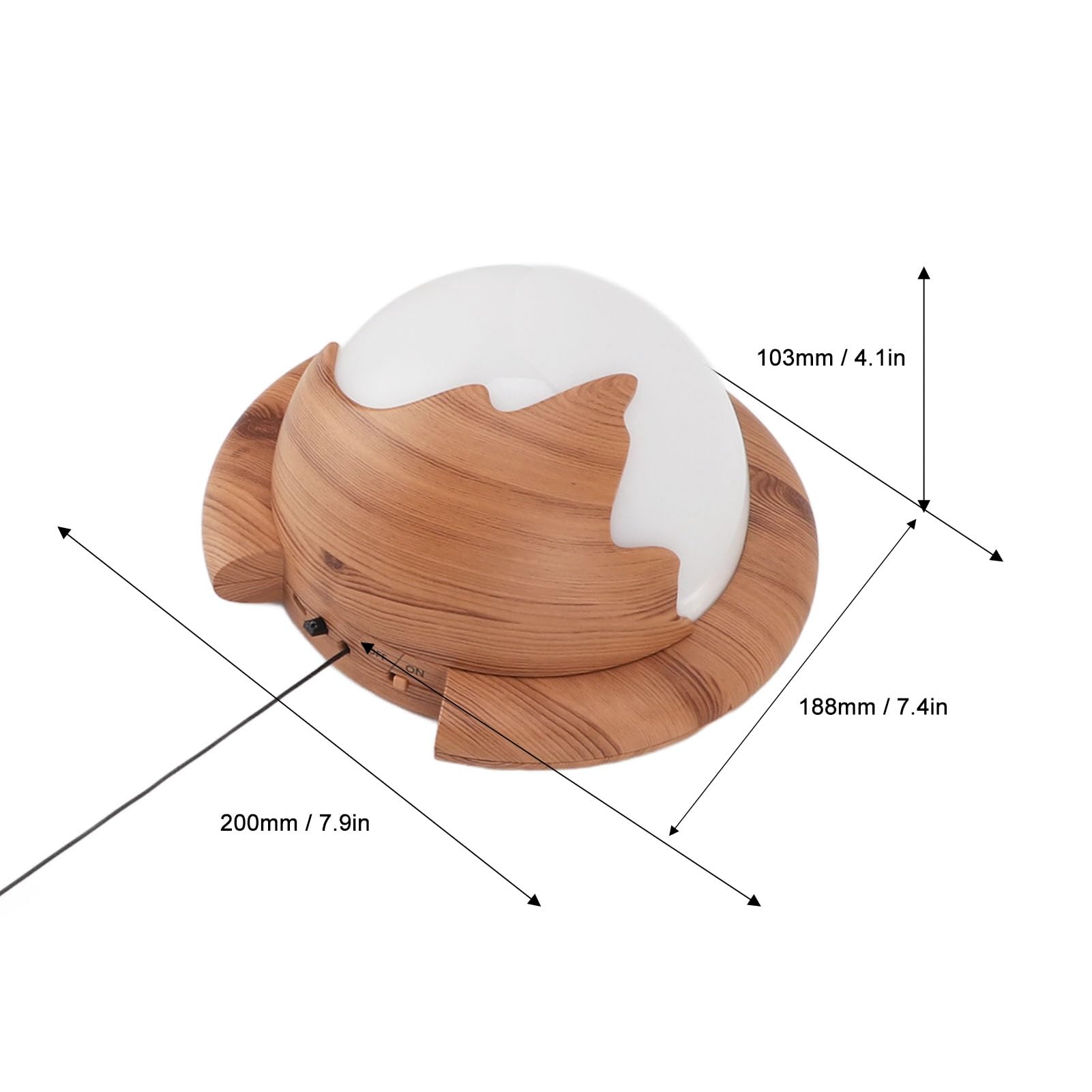 Generic Difusor de Aromaterapia LED para Colgar en la Pared, Dispositivo Moderno de Aceite Esencial USB para Relajación del Dormitorio, 150ml (Grano de Madera)