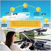 Vista 7 de Extensor de visera solar Veharvim para automóviles, extensor de visera de coche polarizado bloqueador solar UV400, extensión de visera ajustable