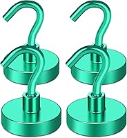 Vista 23 de MIKEDE - Ganchos magnéticos de alta resistencia, imanes negros de tierras raras de neodimio de más de 170LB para refrigerador, con revestimiento