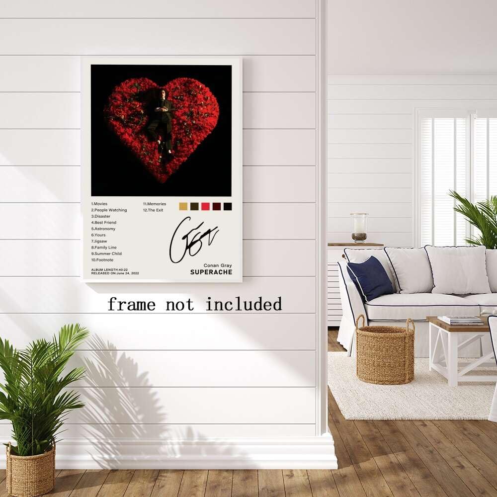 RXlinquial Superache Albumy plakat Conans% plakaty muzyka płótno ścienne zdjęcie wydruk sztuka dekoracja domu sztuka ścienna prezent dla fanów - 30 x 45 cm - bez ramy, styl 1