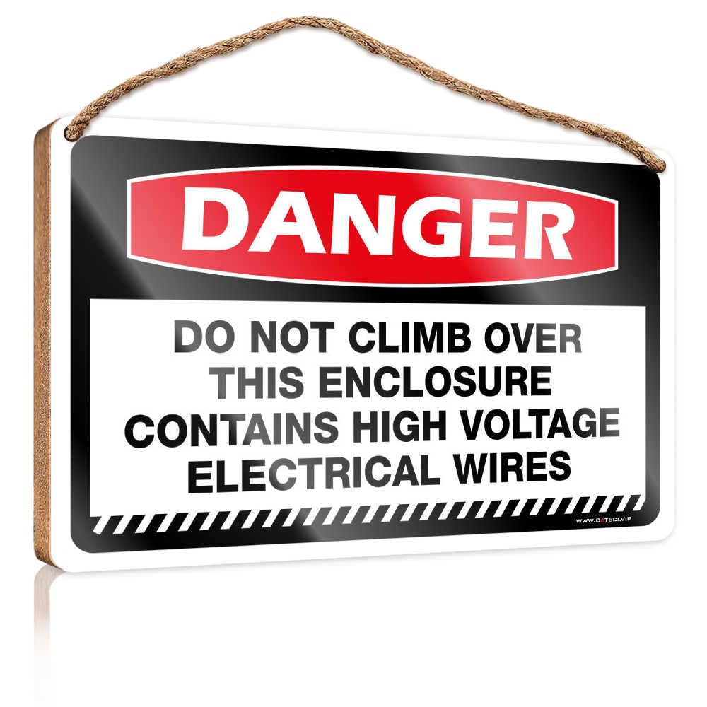 HMQW Hanging Decor Sign Danger Construction Area Authorized Personnel Only, Safety Glasses Required Wooden Sign Bathroom Wood Sign Welcome Sign For Front Door(20X30CM)