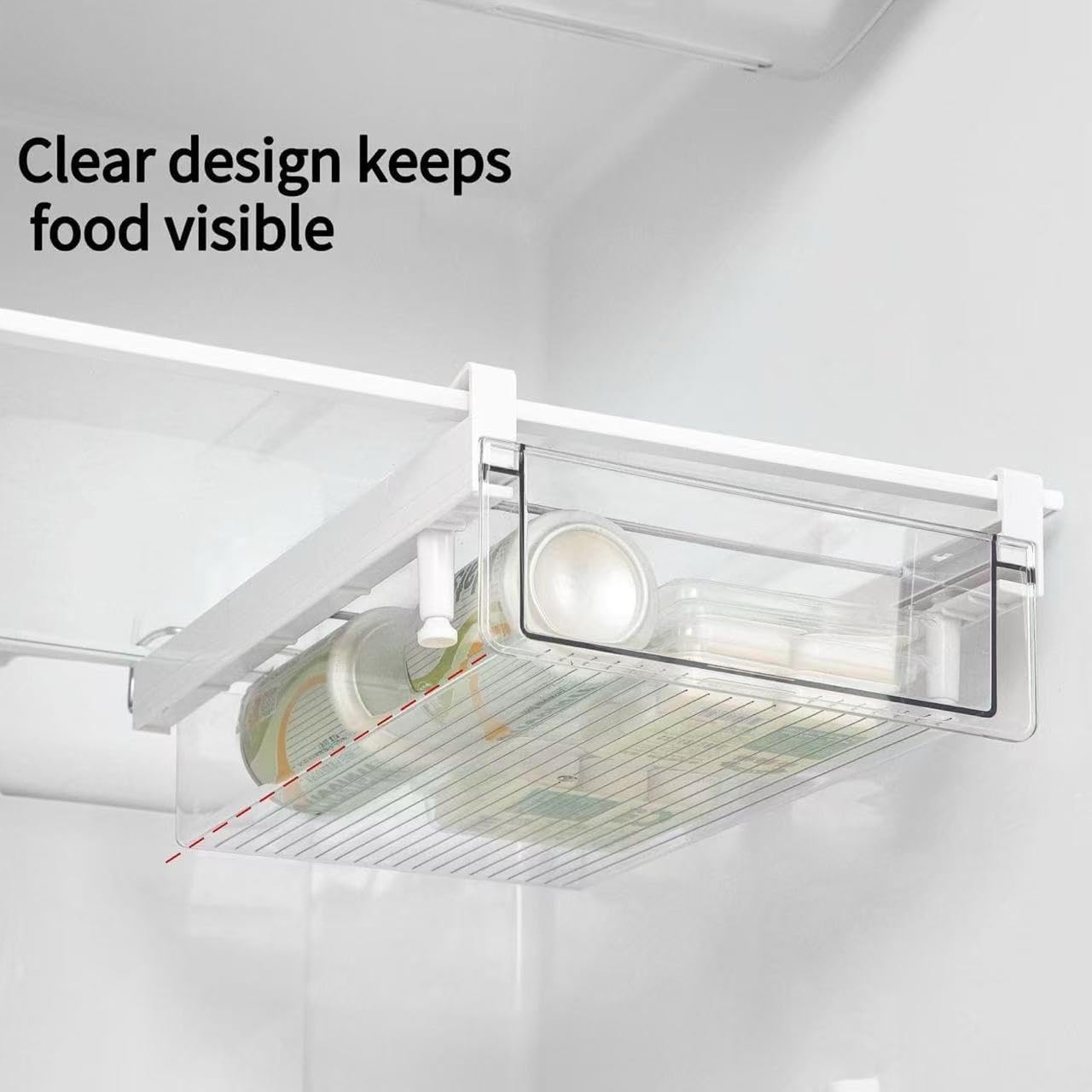 Organizador grande de cajones para nevera de 14 a 20 pulgadas, cajón inferior para refrigerador, XL