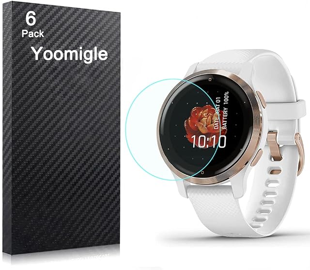 Yoomigle 6 Pack Compatible with Garmin Venu 2S Screen Protector Film for Garmin Venu 2S Smart Watch Screen Protectors Foils Screen Cover Crystal Clear HD Anti-Scratch Anti-Fingerprint