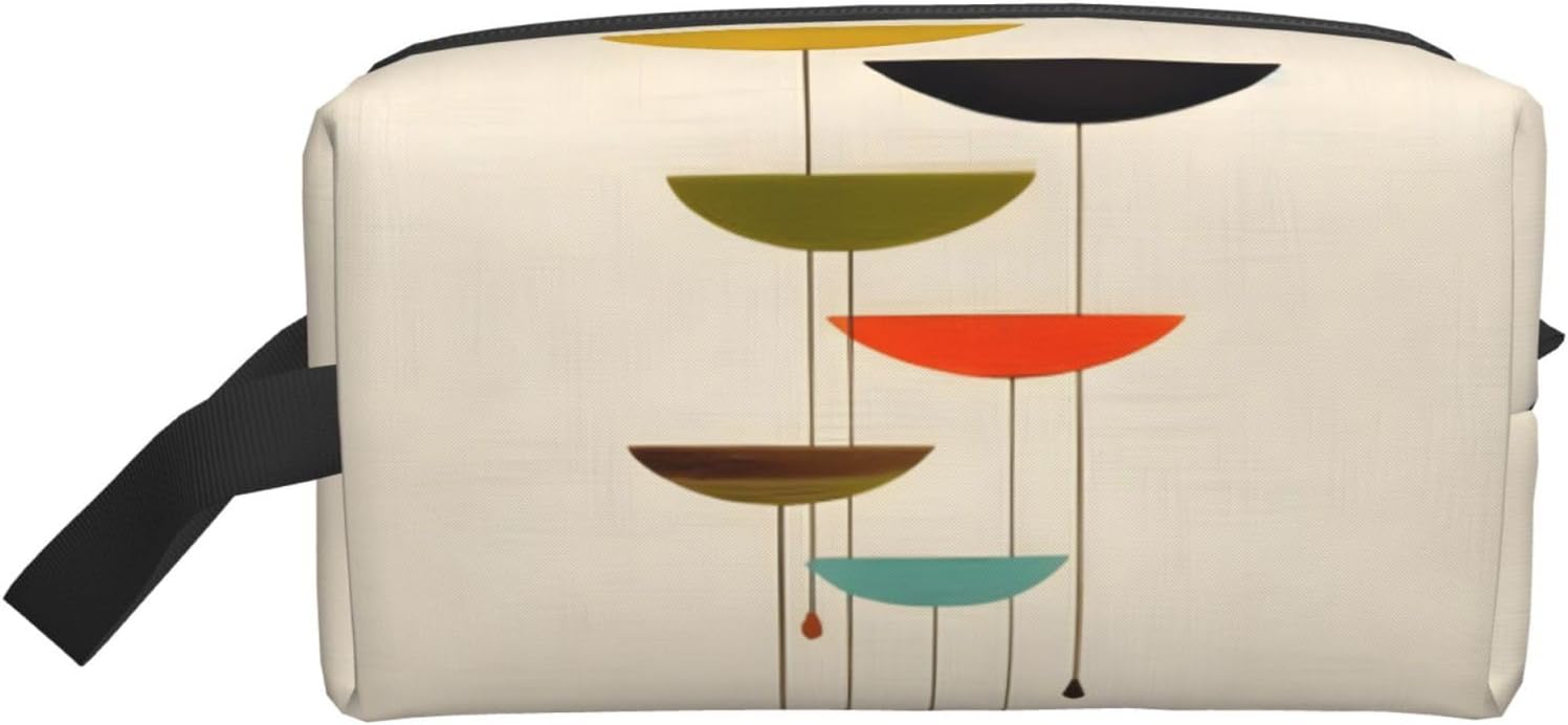mid century modern prints Printed Travel Storage Pouch, Double Sided Large Bag For Clothes And Personal Accessories