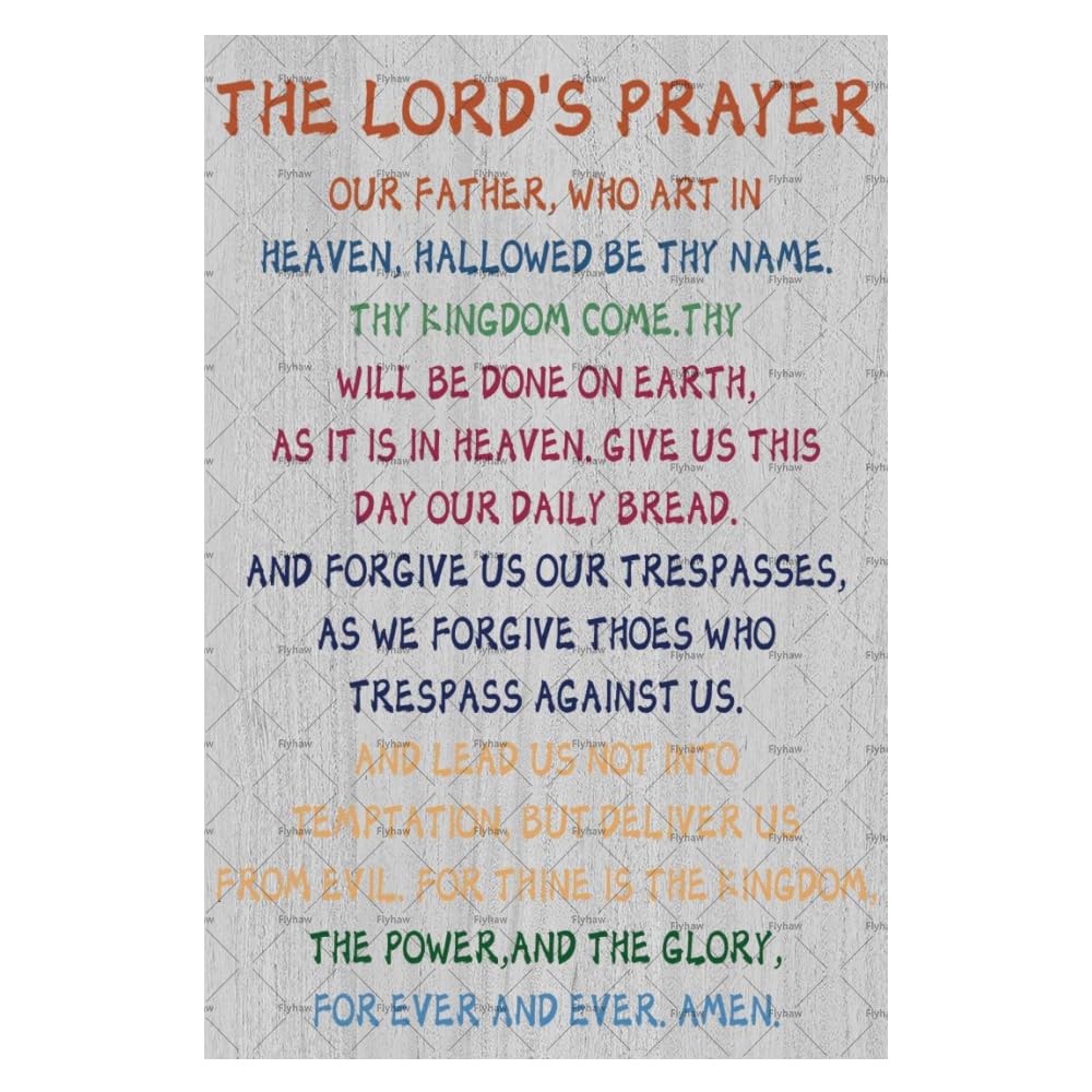 Fxcxfdcg Metal Sign19 The Lord's Prayer Religious Tin Poster | Inspirational Christian Wall Art | Home & Church Decor 5.5X8inch