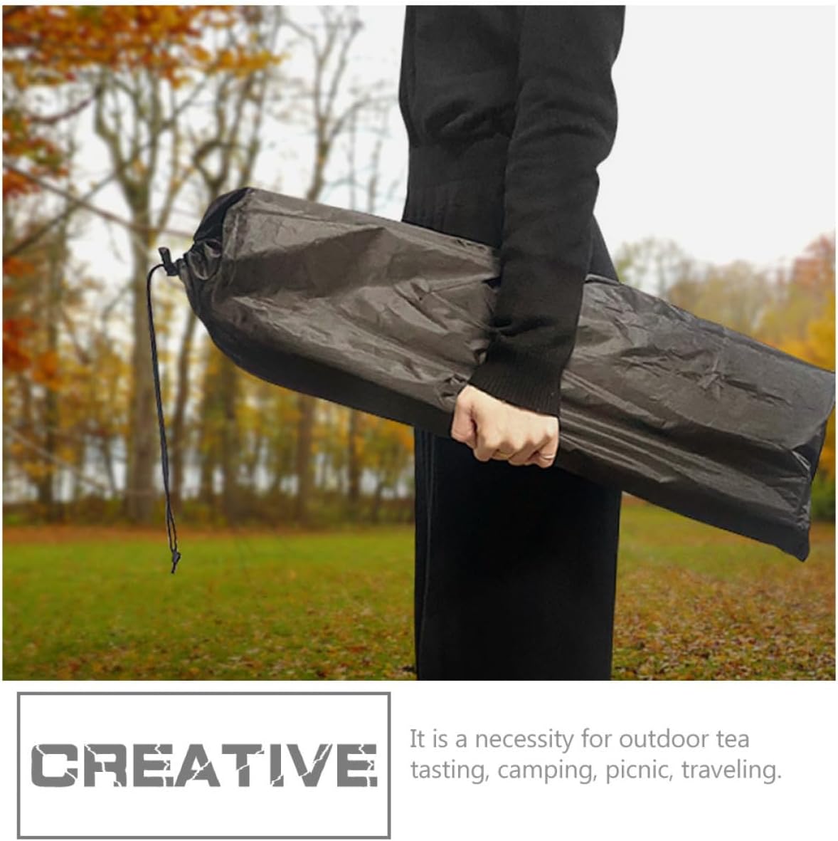 Portable Camping Table Folding Outdoor Beach Table with Carry Bag, Lightweight Foldable Barbecue Desk for Hiking Picnic and Tailgating