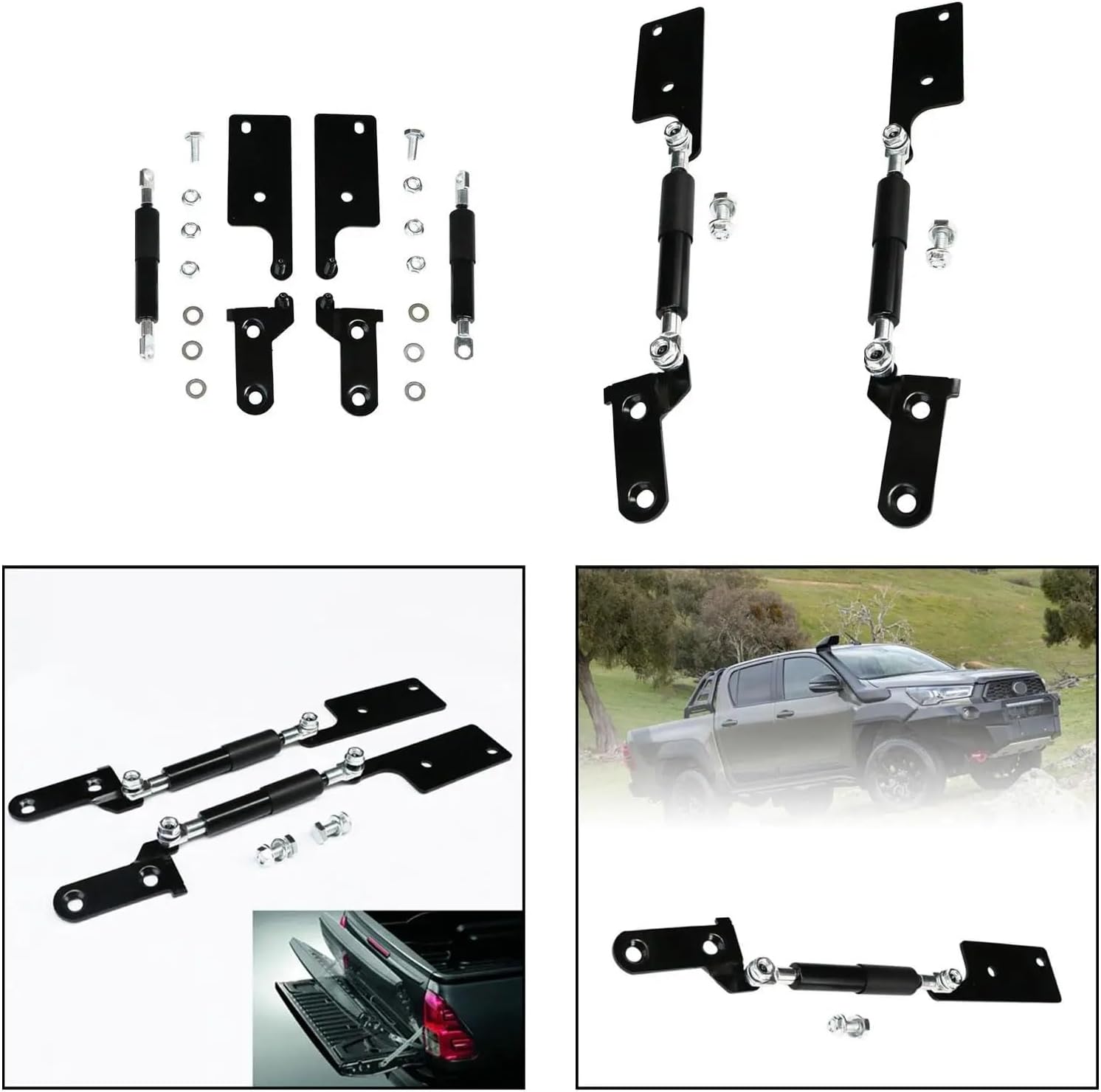 Support Rod Slow Down Gas Strut Sturdy Easy To Install Multipurpose Tailgate Damper Car Attachments 1Pcs(Left Right)