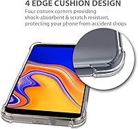 Vista 3 de Zeking Funda para Samsung Galaxy J4 Plus, Galaxy J4 Core Funda transparente de silicona TPU flexible con cuatro esquinas parachoques funda