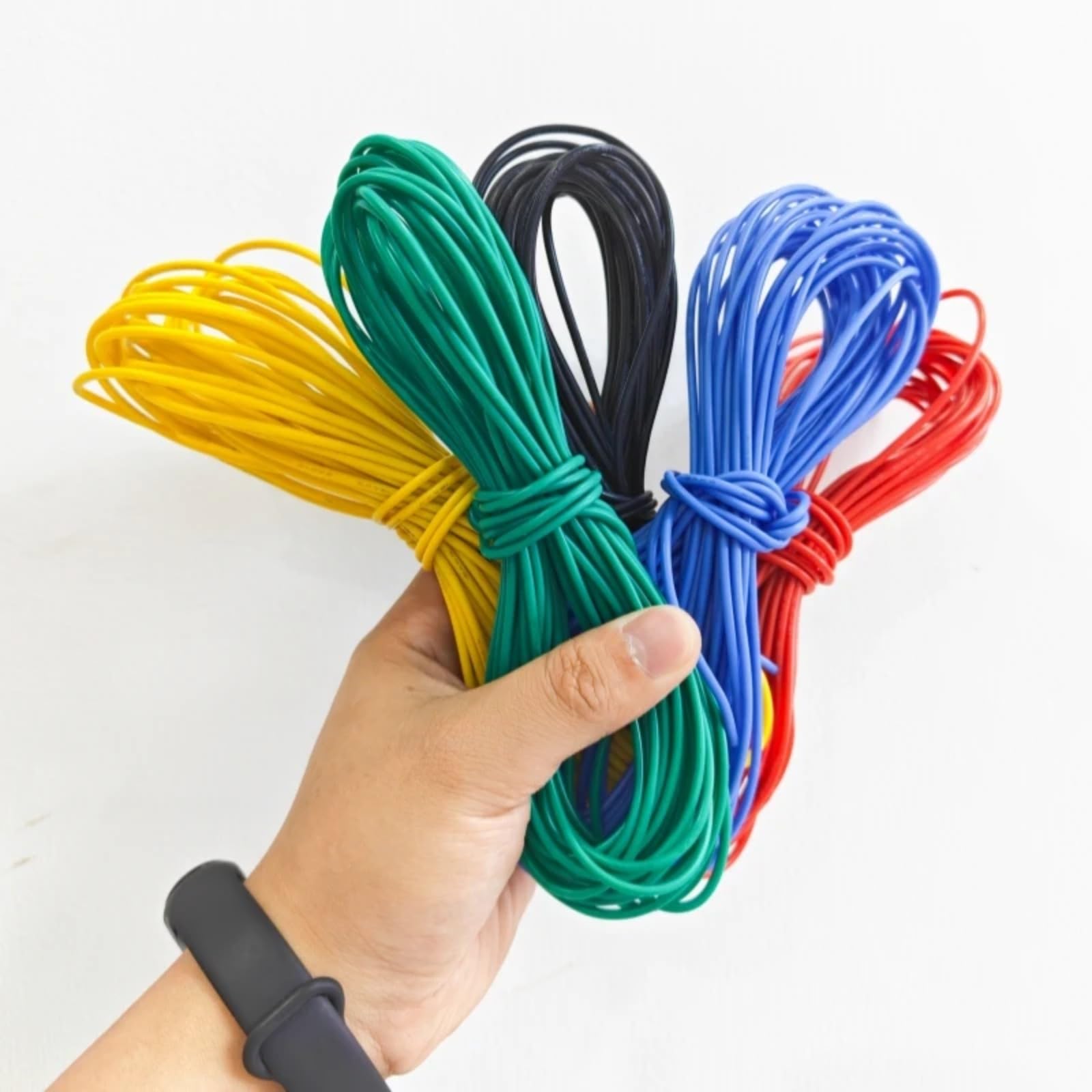 5 Colors Wire-28 AWG Cable Kit 10 ft 16 ft 33 ft Flexible(YELLOW; 5 m; 24 AWG)